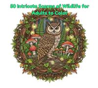 Wild Realms: 50 Intricate Scenes of Wildlife for Adults to Color: Coloring book for adults relaxation