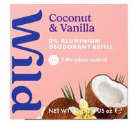 Wild - Recambio de desodorante natural, coco y vainilla, 40 g