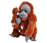 Wild Republic Mom and Baby Orangután, Peluche Mamá y Cría de Peluche, 38 cm, Regalos para Niños, Osos de Peluche, Juguetes para Niños Pequeños, Relleno Elaborado con Botellas de Agua Recicladas