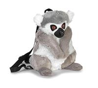 Wild Republic Backpack Ring Tailed Lemur, Peluche, 36 cm, Juguete de Felpa, Relleno de Botellas de Agua Recicladas