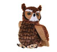 Wild Republic- Cuddlekins Búho cornudo Animal, Color Gran cornado, 12" (12310)