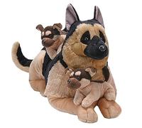 Wild Republic Cuddlekins Jumbo Mom and Puppies German Shepherd, Animal de Peluche, 30 Pulgadas, Juguete de Peluche, Relleno de Botellas de Agua Recicladas Hiladas