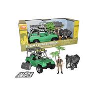 Wild Republic E-Team X Set de Juego Africano, Figura de Acción, Animal, Vehículo, Accesorios, Regalos para Niños