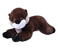 Wild Republic Ecokins Nutria de río, Animales de Peluche, 30cm, Regalos Ecológicos para Niños que Respetan el Medio Ambiente, Peluche Mini, Hecho a Mano con Botellas de Plástico Reciclado