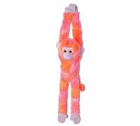 Wild Republic Hanging Monkey with Baby Rosado, Mono de Peluche, 56 cm, Regalo de Cumpleaños de un Niño, Mono de Peluche Colgante, Relleno Elaborado con Botellas de Agua Recicladas