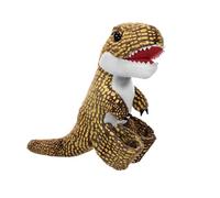 Wild Republic Huggers Glow T-Rex, Peluche, 20 cm, Pulsera de Golpe, Peluche, El Relleno es de Botellas de Agua Recicladas