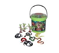 Wild Republic- Juego de Figuras de Caza, Mundo de Serpientes, Cubo pequeño, Adventure Bucket Mini, 10 cm, 10 Piezas, Multicolor (23157) , color/modelo surtido