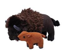 Wild Republic Mom and Baby, Bisonte, Peluche Mamá y Cría de Peluche, 33Cm, Regalos Para Niños, Osos de Peluche, Juguetes Para Niños Pequeños, Relleno Elaborado Combotellas de Agua Recicladas