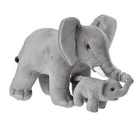 Wild Republic Mom and Baby Elefante, Peluche Mamá y Cría de Peluche, 38 cm, Regalos para Niños, Osos de Peluche, Juguetes para Niños Pequeños, Relleno Elaborado con Botellas de Agua Recicladas