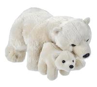 Wild Republic Mom and Baby Oso Polar, Peluche Mamá y Cría de Peluche, 38 cm, Regalos para Niños, Osos de Peluche, Juguetes para Niños Pequeños, Relleno Elaborado con Botellas de Agua Recicladas