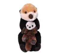 Wild Republic Mom and Baby Sea Otter, Stuffed Animal, 12 inches, Gift for Kids, Plush Toy, Fill is Spun Recycled Water Bottles