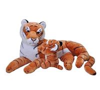 Wild Republic Mom and Baby, Tigre, Peluche Mamá y Cría de Peluche, 76Cm, Regalos Para Niños, Osos de Peluche, Juguetes Para Niños Pequeños, Relleno Elaborado Combotellas de Agua Recicladas