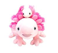 Wild Republic Mom & Baby Axolotl, Peluche, 23 cm, Juguete de Peluche, Relleno Hilado de Botellas de Agua Recicladas