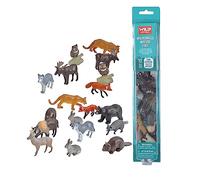 Wild Republic Nature Tube Animales Salvajes, Animal Figurine Tube, Doce Especies de Animales Salvajes Animales, Figuras Coleccionables, Regalo para Niños, Animales de Plástico, Juego Interactivo