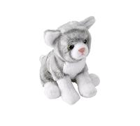 Wild Republic Pocketkins Eco Gato Atigrado Gris, Peluche, 12 cm, Juguete de Peluche, Hecho de Materiales Reciclados, Ecológico