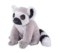 Wild Republic Pocketkins Eco Lémur de Cola Anillada, Peluche, 12 cm, Juguete de Peluche, Hecho de Materiales Reciclados, Ecológico