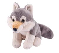 Wild Republic Pocketkins Eco Lobo, Peluche, 12 cm, Juguete de Peluche, Hecho de Materiales Reciclados, Ecológico