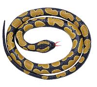 Wild Republic Rubber Snake Pitón Bola, Serpiente de Goma de Juguete, Serpiente de Broma, Regalo para Niños, Juegos Infantiles Educativos, Muñecos para Regalar, 117 cm
