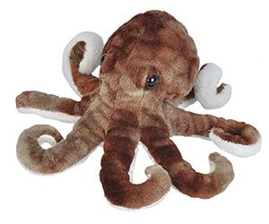 Wild Republic Sea Critters Pulpo Plush, Peluche de Pulpo, Peluches para Regalar, Regalo para Niños, Animales Marinos de Juguete, 28 cm