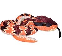 Wild Republic Serpiente Eastern Cotton Mouth, Snakesss Peluche, 137 cm, Multicolor (1 , color/modelo surtido