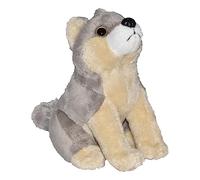 Wild Republic Wild Calls Lobo, de Peluche con Llamada Salvaje, Sonidos de Animales Reales, Peluches Realistas, 20 cm, Regalo para Niños, Peluche con Sonido, Relleno de Botellas de Agua Recicladas