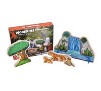 Wild Republic, Woodkins Rainforest Wooden Playset, Gift for Kids, Great for Innovative Play, Eco Friendly, Five Piece Boxed Set