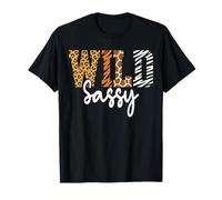 Wild Sassy Animal Pattern Día de la Madre Tierra Camiseta