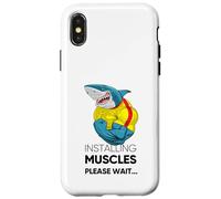 Wild Shark Loading Muscle In Gym Novelty Graphic Designs Carcasa para iPhone X/XS