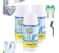 Wild Sink and Drain Cleaner, Powerful Sink Foaming Sinks and Drain Cleaner, Sinks and Drain Cleaners, for Kitchen Bathroom Toilet Shower Deodorizing and Cleaning (3PCS)
