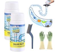Wild Sink and Drain Cleaner, Wild Pipe Cleaner, Pipe Dredge Deodorant 110g, Powerful Sink & Drain Cleaners, for Kitchen Bathroom Toilet Shower Deodorizing and Cleaning (2pcs)