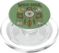 Wild Soul Dreamcatcher Ilustración Niño Salvaje Nativo PopSockets PopGrip para MagSafe
