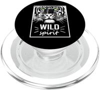 Wild Spirit Tiger Quotes Summer Illustration Graphic Design PopSockets PopGrip para MagSafe