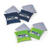 Wild Sports 8pk Dual Sided Bean Bags-SES Sports-Fan-Tailgating-Toss-Games, Unisex, Color del Equipo, Talla única