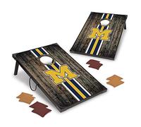 Wild Sports NCAA Michigan Wolverines - Juego de Cornhole de MDF de Lujo de 2 x 3 pies, con Esquinas y Delantales, Color del Equipo
