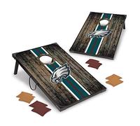 Wild Sports NFL Philadelphia Eagles - Juego de Cornhole de MDF de Lujo de 2 x 3 pies, con Esquinas y Delantales, Color del Equipo