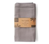 Wild & Stone Paño de cocina de algodón orgánico, tejido de espiga, toallas de cocina de algodón, juego de 2 (gris paloma)