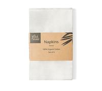 Wild & Stone Servilletas de algodón orgánico, tejido de espiga, juego de 4, arena de playa