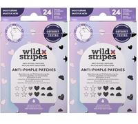 Wild Stripes - Anti-Pimple Patches Holo Clear - Parches con ácido salicílico para cuidado dirigido día y noche - Rápidos y efectivos - Antiacné y puntos negros - Piel con imperfecciones - 24 uds