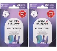 Wild Stripes - Mouth Patches Sunset - Parches bucales para mejorar la respiración nasal y favorecer el sueño reparador - Cintas funcionales y delicadas en 2 diseños prácticos - 20 uds (Paquete de 2)