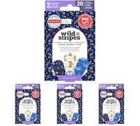 Wild Stripes Tiritas para niños I Tiritas para dedos I Kids Space I Tiritas niños suaves para la piel I Apósitos resistentes al agua I Protección para heridas 24 horas I Diseños espaciales I 20 piezas