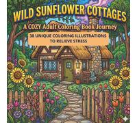 Wild Sunflower Cottages: A Cozy Cottagecore Adult Coloring Book featuring Rustic Country Homes, Charming Gardens, and Peaceful Landscapes for Stress Relief