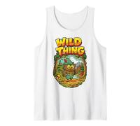 Wild Thing! Retro Woodsy Owl Give a Hoot Vintage Earth Day Camiseta sin Mangas