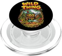 Wild Thing! Retro Woodsy Owl Give a Hoot Vintage Earth Day PopSockets PopGrip para MagSafe