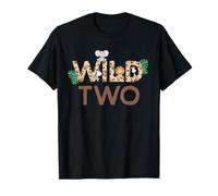 Wild Two Birthday Party Animal Jungle Forest Safari Tema Camiseta