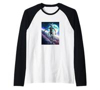 Wild Wendigo Skinwalker in Space Illustration Graphic Design Camiseta Manga Raglan