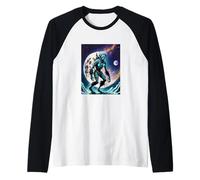Wild Wendigo Skinwalker in Space Illustration Graphic Design Camiseta Manga Raglan