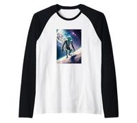 Wild Wendigo Skinwalker in Space Illustration Graphic Design Camiseta Manga Raglan