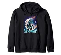 Wild Wendigo Skinwalker in Space Illustration Graphic Design Sudadera con Capucha