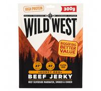 Wild West Beef Jerky Honey BBQ 300 g - Carne Seca de Ternera Alta en Proteína Sabor Barbacoa con Miel Big Pack - Distribuido por Laborawi