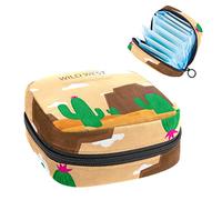 Wild West - Bolsa de almacenamiento portátil para servilletas sanitarias, Varios colores, 4.7x6.6x6.6 in/12x17x17 cm